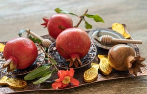 Pomegranate fruits for Jewish holiday Rosh Hashanah.