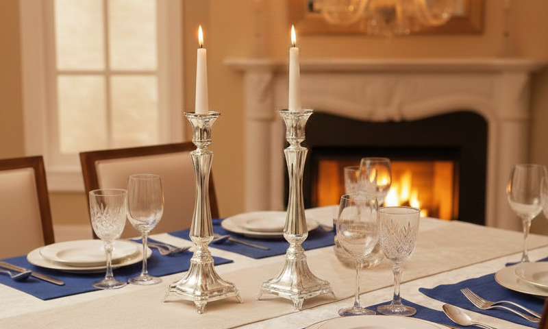 Silver candlesticks by Hazorfim