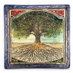 art_in_clay_limited_edition_handmade_tree_of_life_ceramic_plaque_wall_hanging_with_24k_gold1 - Copy - Copy